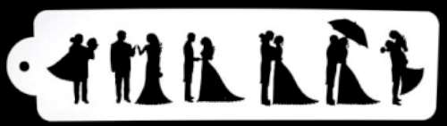 Silhouettes Cake Stencil - Click Image to Close